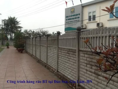 Công trình hàng rào BT tại Đảo Sen, Gia Lâm, Hà Nội - Doanh Nghiệp Tư Nhân Khả Thi
